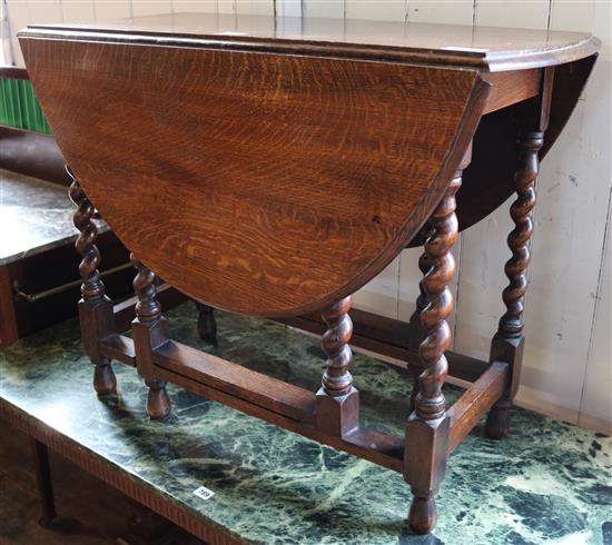 1920s oak gateleg table